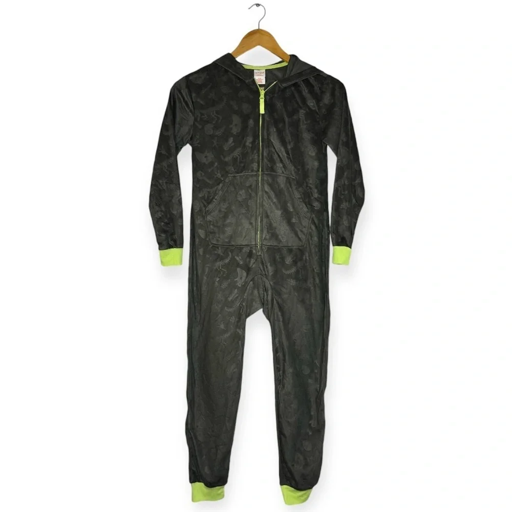 New Boys' Union Suit, Dino Fossil, Cat & Jack Size M (8) Color: Gray/Neon